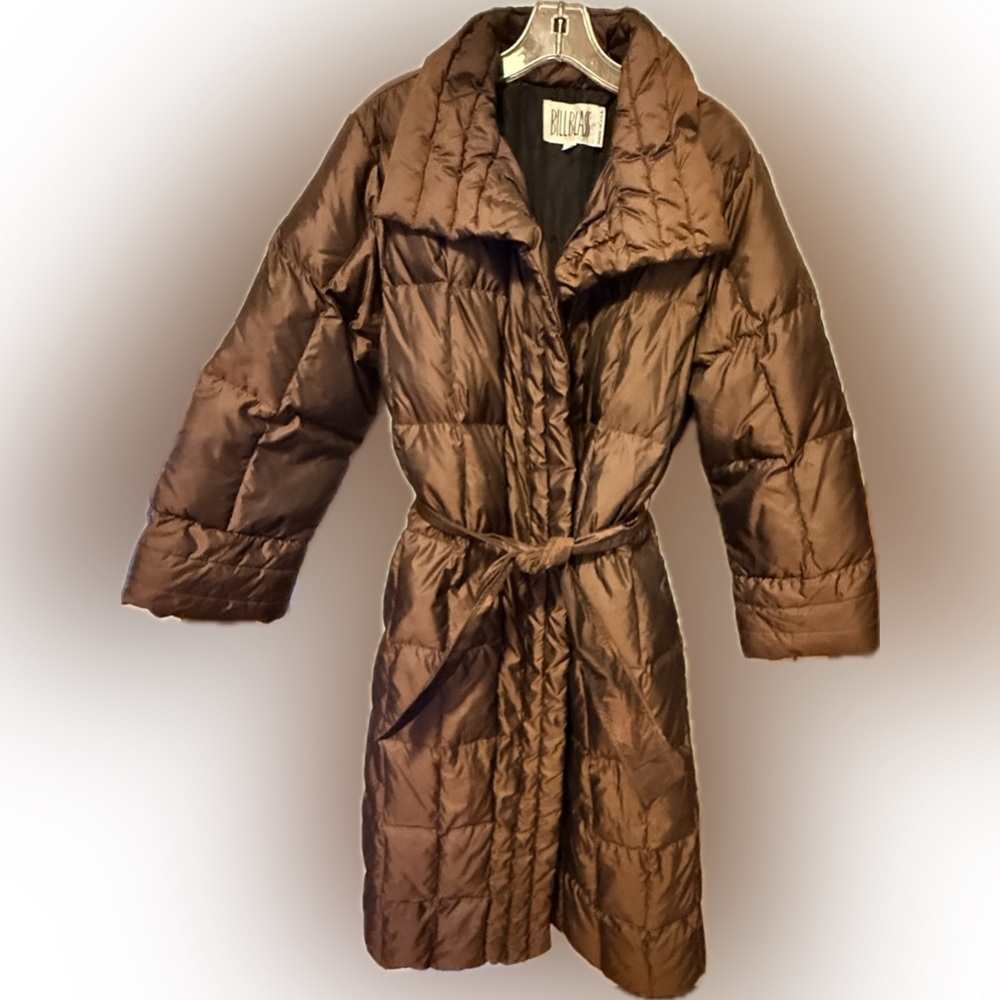 Vintage Bill Blass Maxi Puffer Coat with Belt